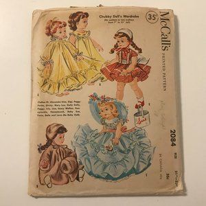 Vintage McCall's 21"-23" Doll Clothes Sewing Pattern #2084